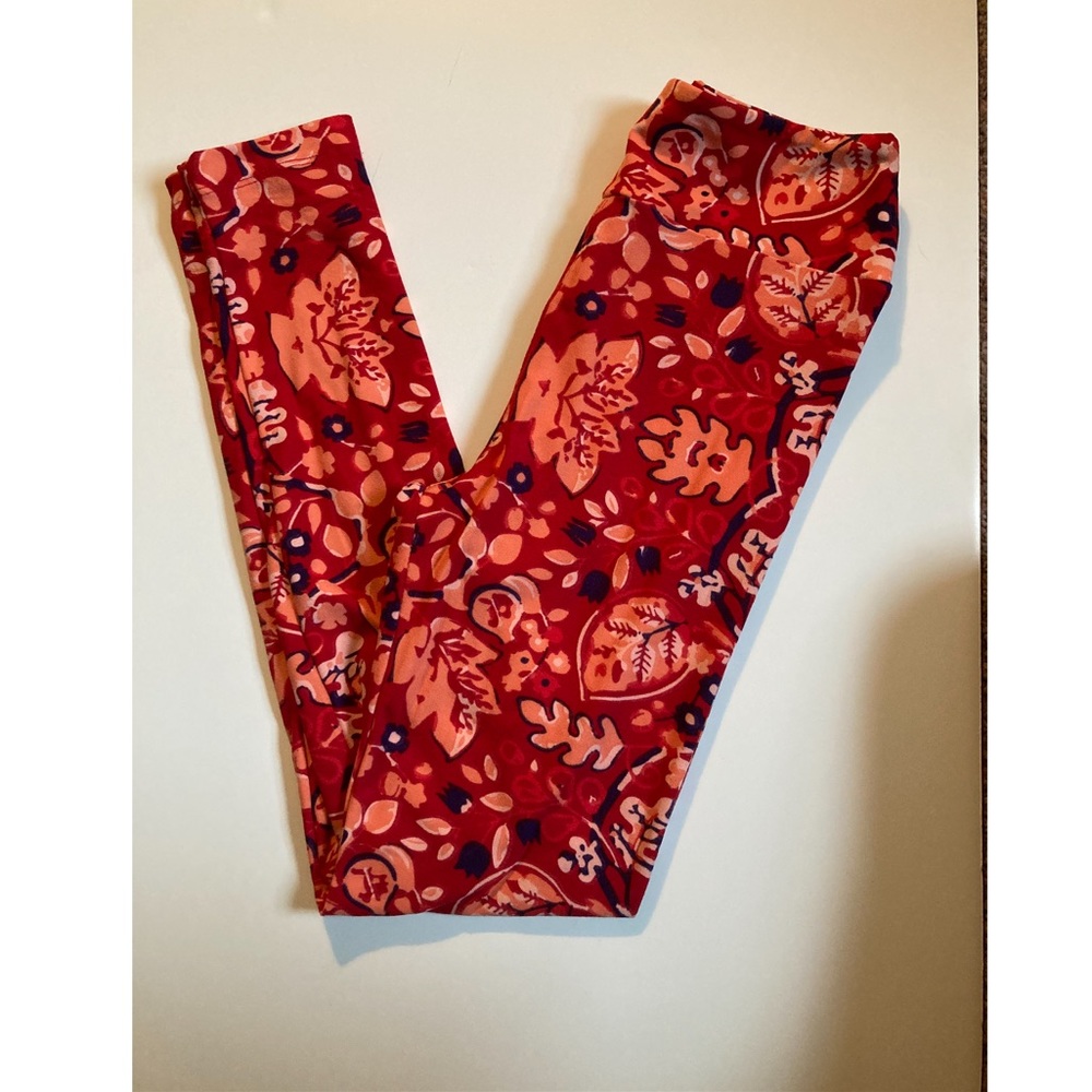 Lularoe womens leggings OS floral - Picture 1 of 3